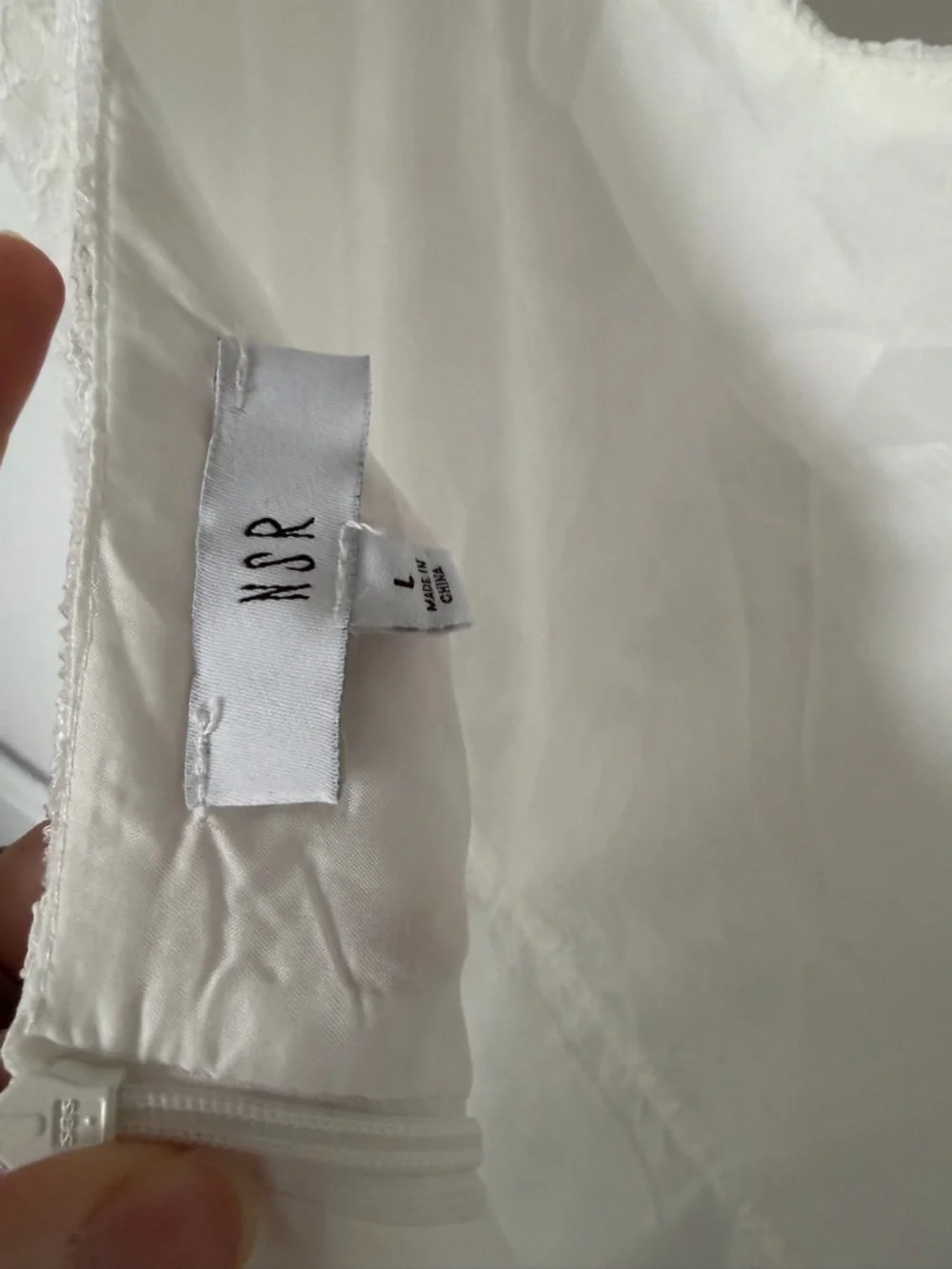 NWT: NSR White Lace Midi Dress with Square Neck - Picture 7 of 9